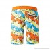 3D Eagle Pattern Men's Beachwear Quick Dry Holiday Drawstring Striped Beach Shorts Swimwear Orange B07MTKCRLM